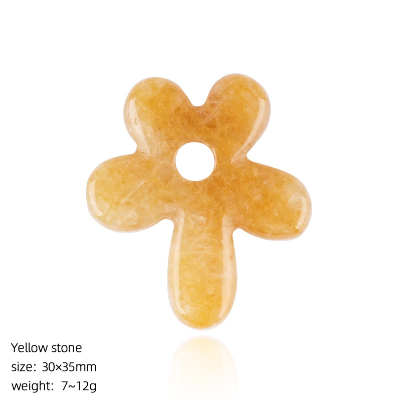 Natural Stone Flower Pendant for DIY Jewellery Making